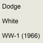 Preview: Dodge, White, WW-1 (1966).